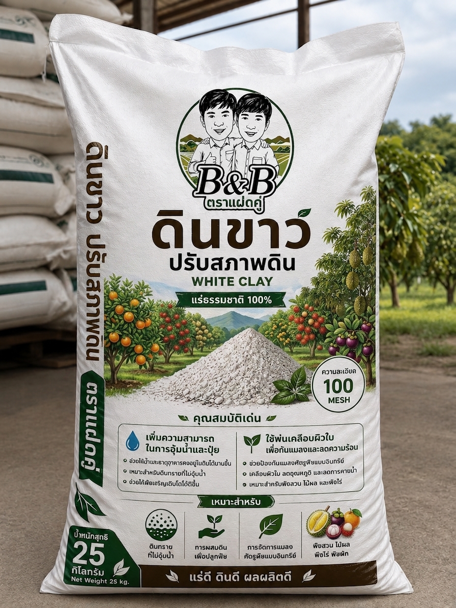 ดินขาว (Kaolin) ตราแฝดคู่